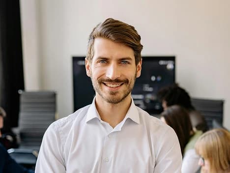 Professional in white shirt